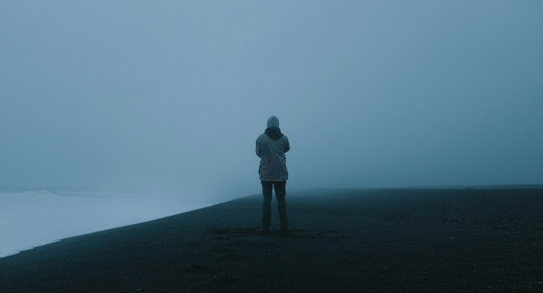 person alone thinking